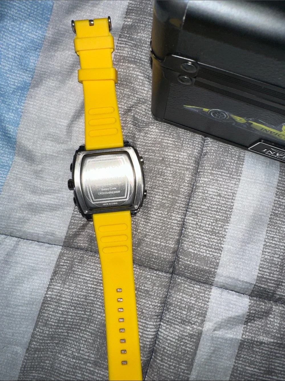 Invicta Bold Yellow Sport Watch with Black Dial
